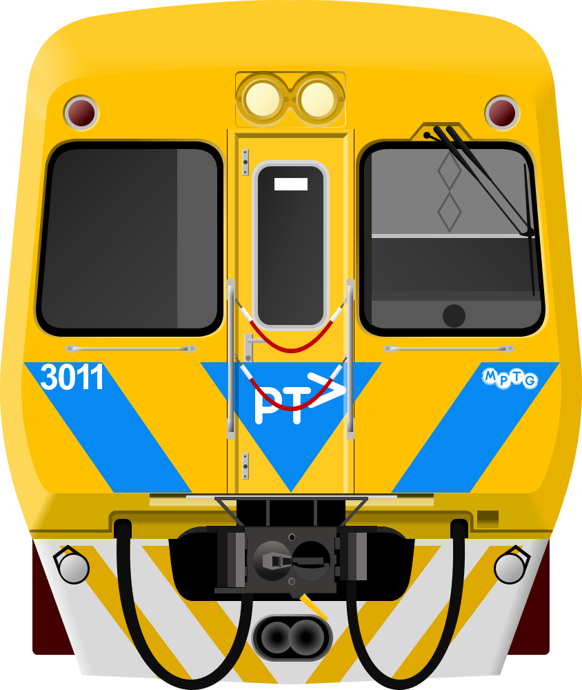 Adelaide 3000 Class Railcar in the PTV Metro new livery